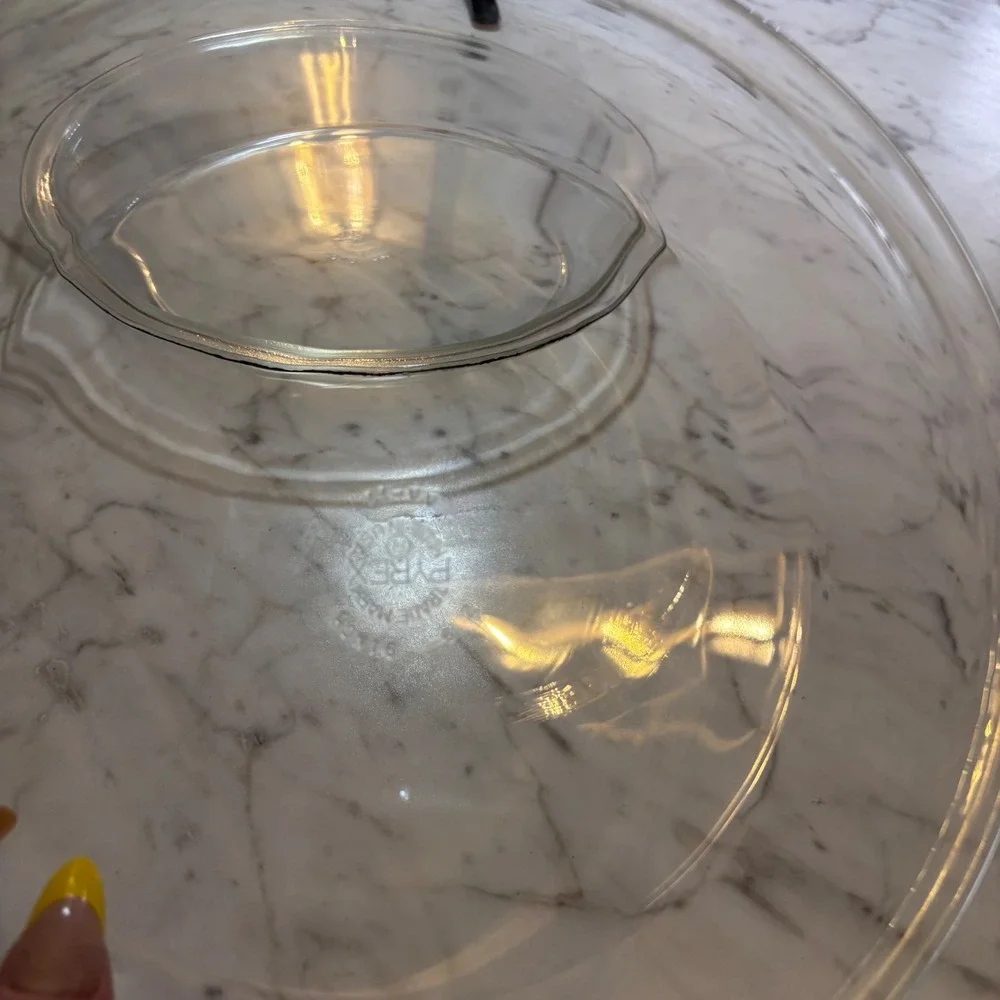 Pyrex 209 Clear Glass 9 Inch Pie Plate Baking Dish Set of 2 Vintage Made in USA